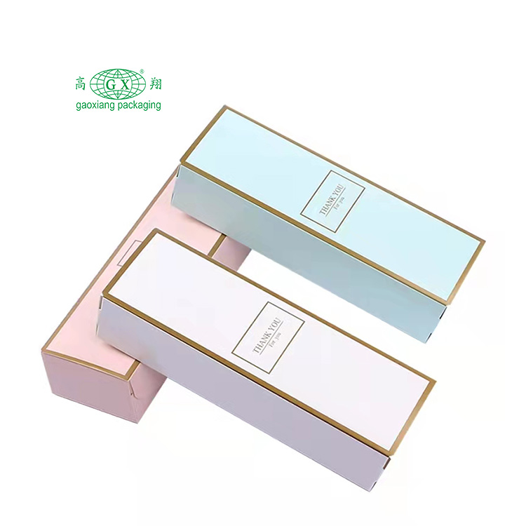 Partihandel anpassad logotyp tryckt elegant mode present kartong papper ögonfransförpackning box